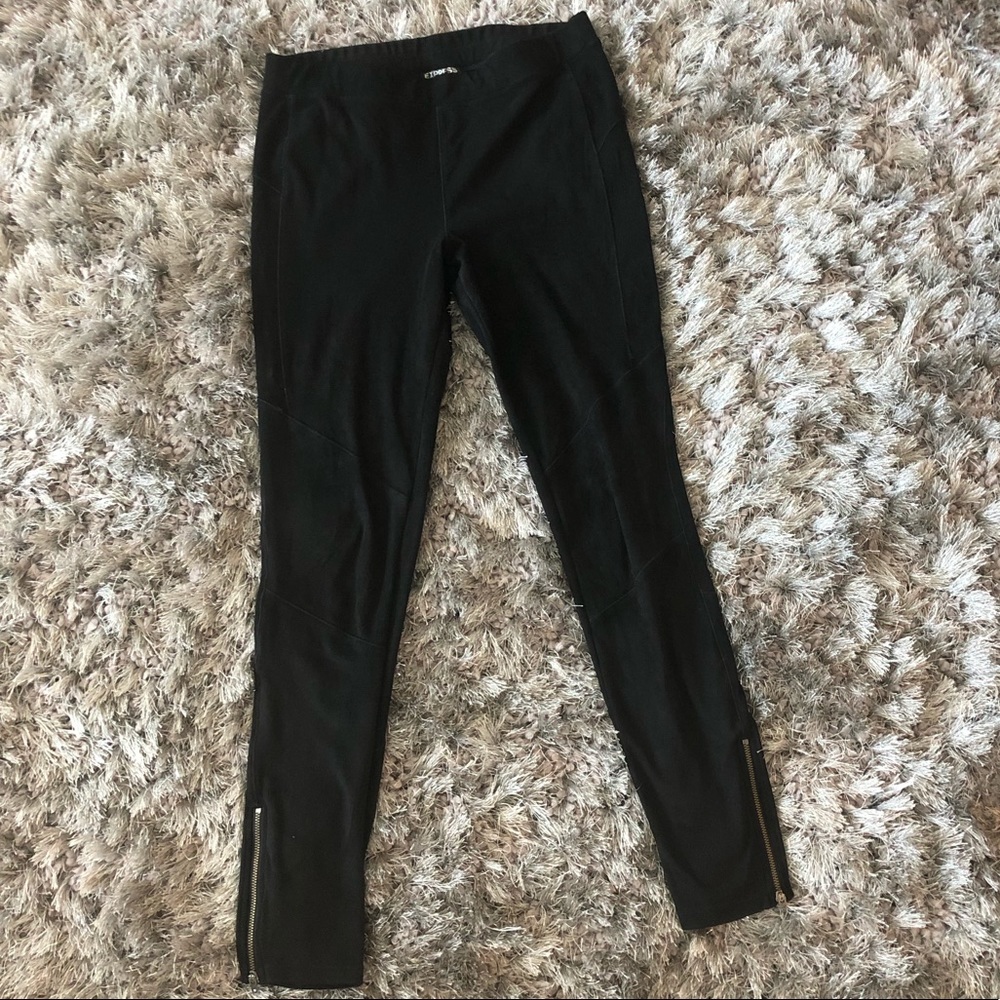 Express Black Suede Leggings